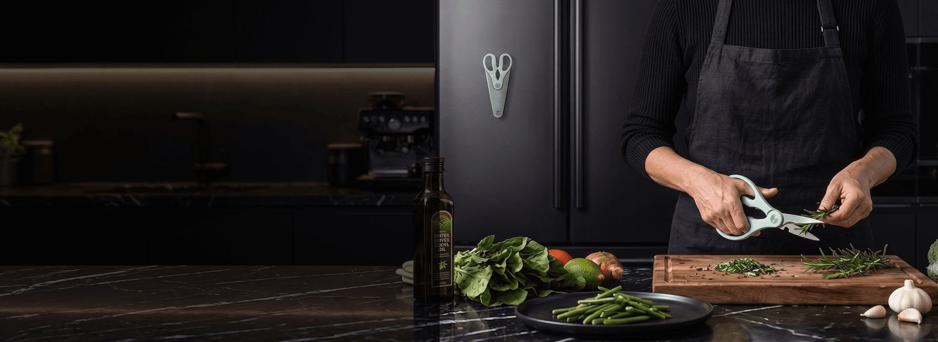 BONET magnetic kitchen scissors with detachable magnetic sheath