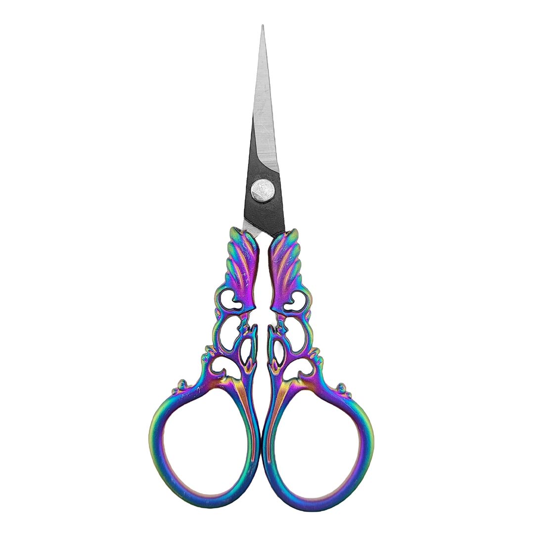 Sewing Scissors: Elevate Crafting with Rainbow Wing Design